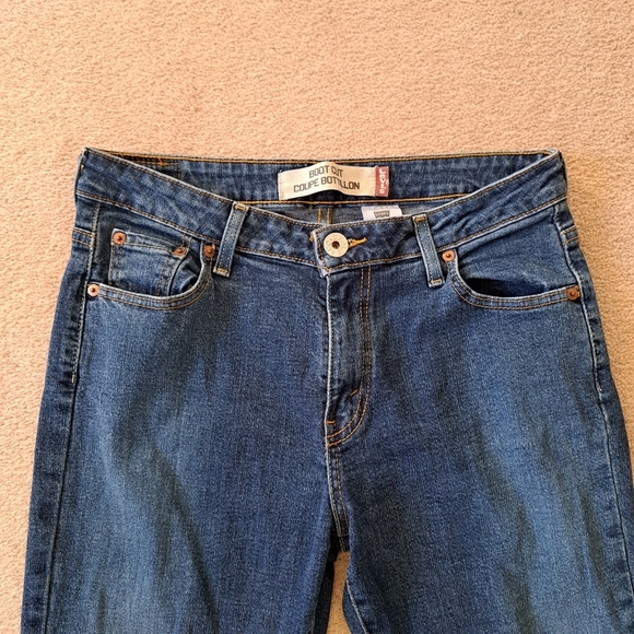 Levi's 515 Jeans Boot Cut Denim Blue Size 11 Vintage 90s Casual Levi's Red Tab - Picture 2 of 12